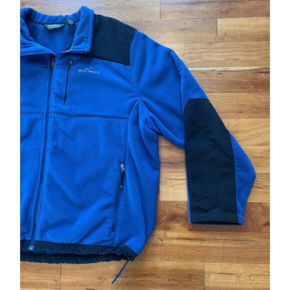 Eddie Bauer Polartec Wind Pro Fleece Jacket XXL Blue/Black Mens Polyester - Picture 3 of 7